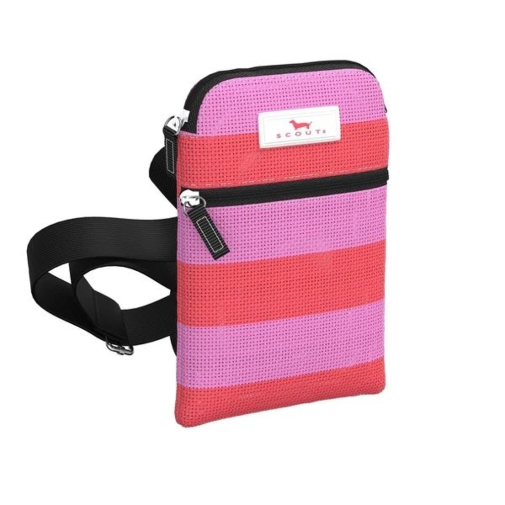 Scout Poly Pocket Crossbody Bag Pink Striped Travel Pouch Bubblegum Watermelon